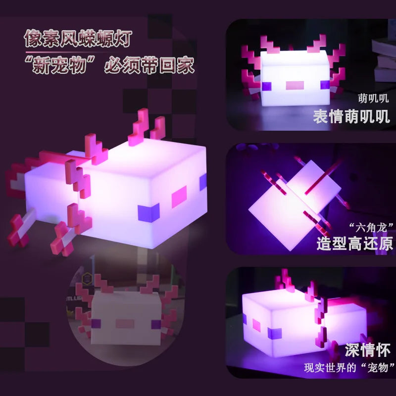 Night Light. My World Axolotl Night Light Model Gift.