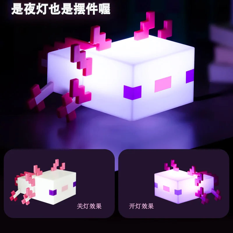 Night Light. My World Axolotl Night Light Model Gift.