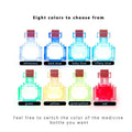 MC Game Potion Bottle Night Light 7 Colors Changing LED Tap Control Rechargeable Atmosphere Lamp for Bedroom Desk Decor Gifts