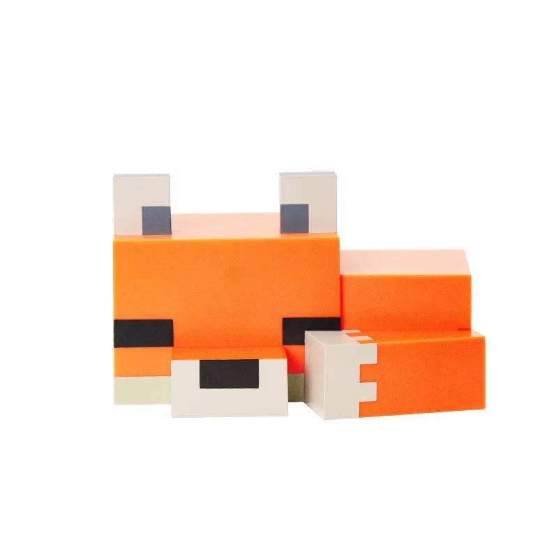 MC Game Cute Fox Night Light Soft Orange Glow Desk Lamp Home Atmosphere Luminous Table Lamp for Playrooms or Children' Bedrooms